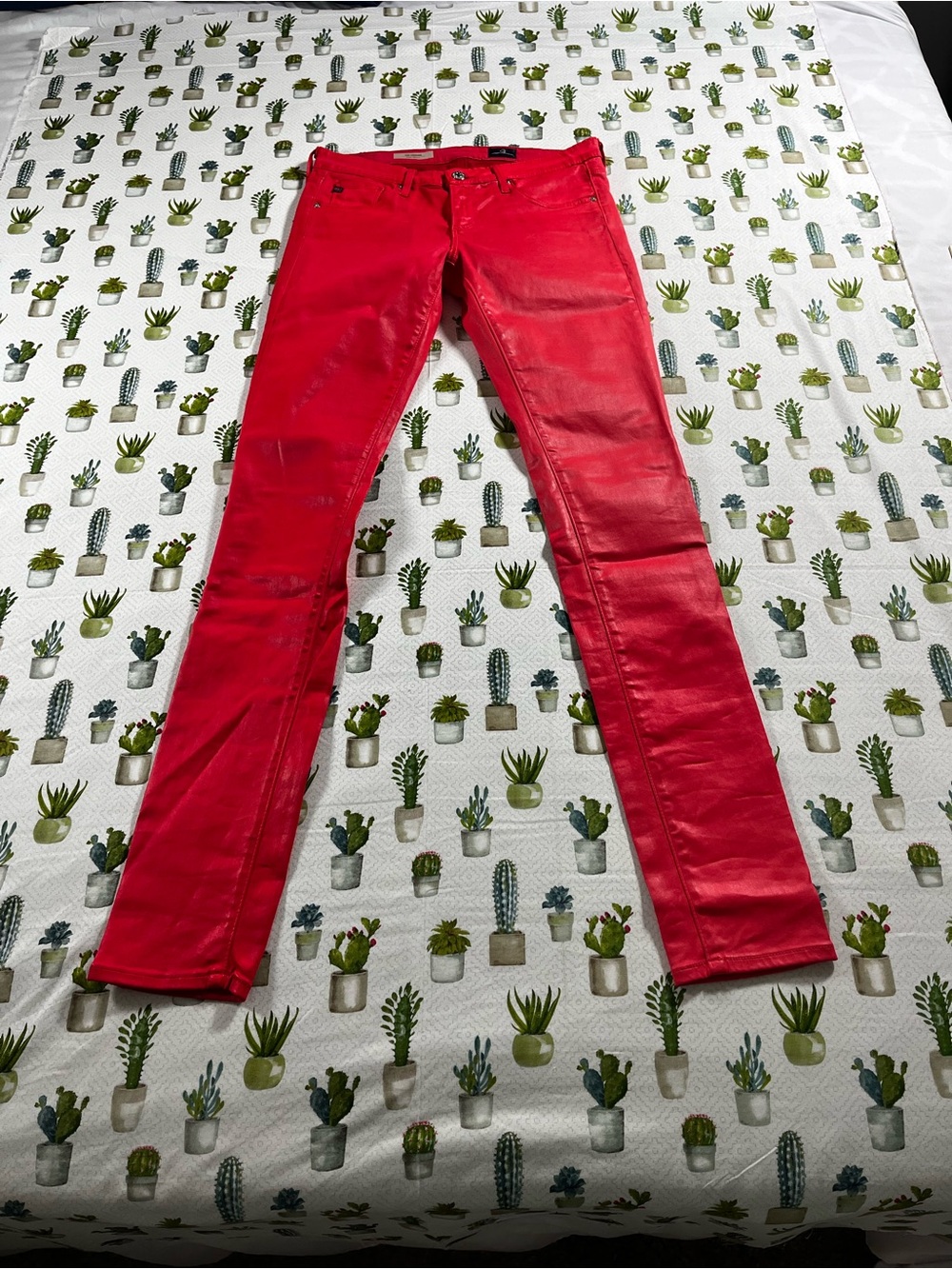 AG Adriano Goldschmied “The Legging” Super Skinny Faux Leather Size 27R